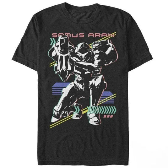 Metroid - Samus Aran Neon - T-Shirt Apparel Fifth Sun