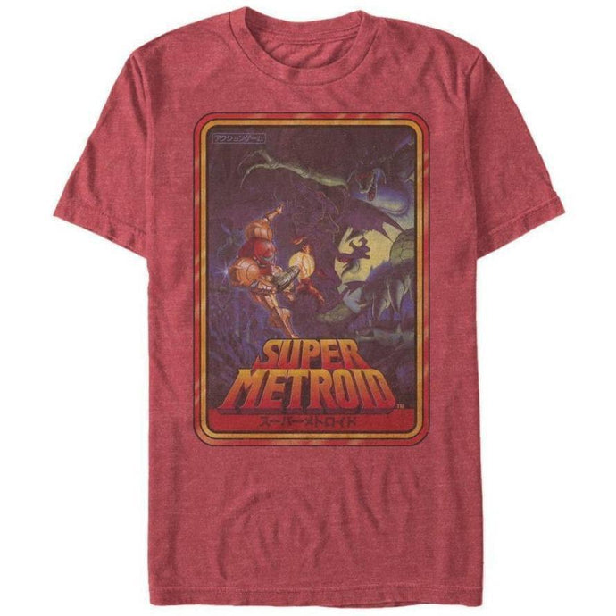 Metroid - Super Metroid SFC Cover Distressed - T-Shirt Apparel Fifth Sun