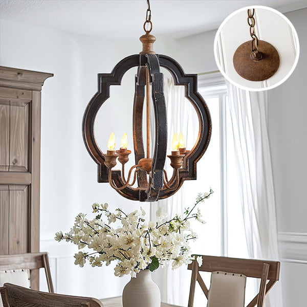 Rustic Finish Scalloped Black Chandelier Whats trending CT