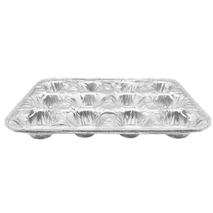 Disposable Aluminum Mini Muffin Foil Pan 12 Cup Section Disposable VeZee