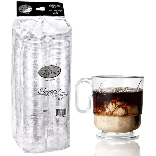 Mug 8 oz Elegance Clear Coffee Tablesettings Lillian