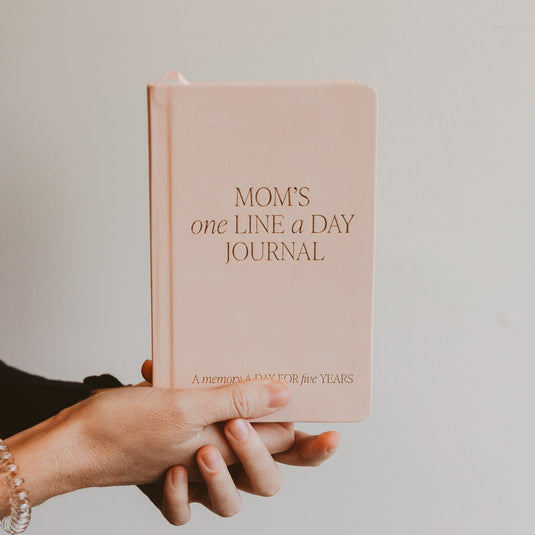 Mom's One Line A Day Leather Journal Gift Sweet Water Decor