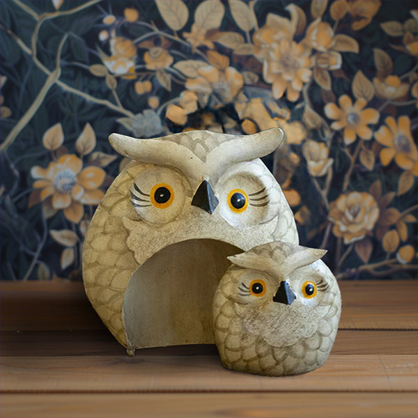 Painted Metal Nesting Owls, Set of 2 General KAL