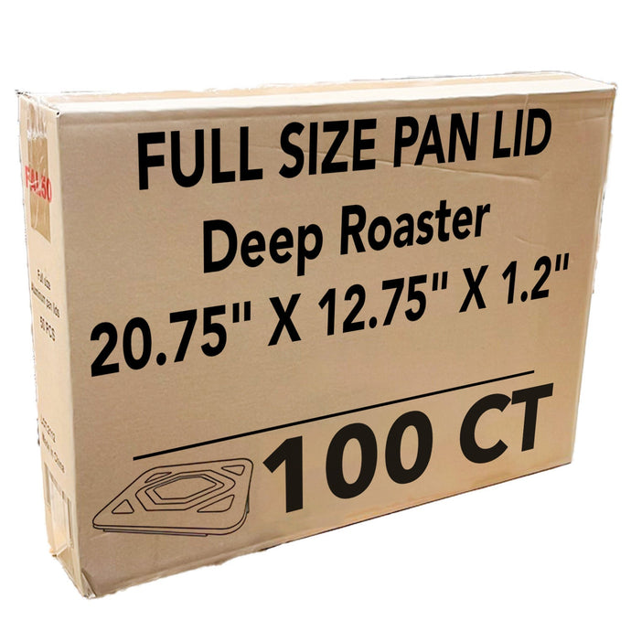 *WHOLESALE* Full Sized Disposable Aluminum Lid for Deep Roster | 100 ct/case Disposable VeZee