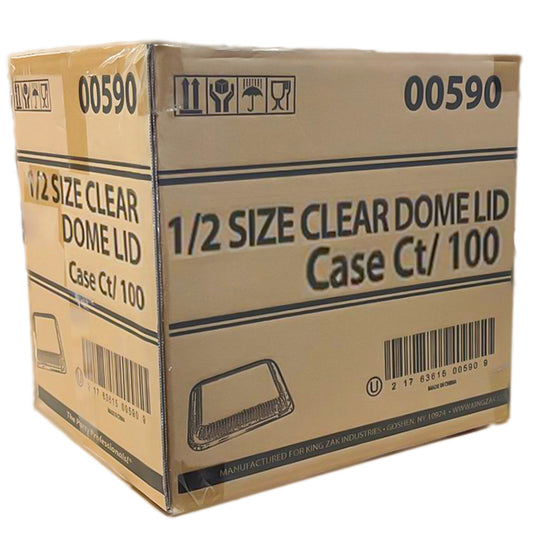 *WHOLESALE* Dome Lids for 9" x 13" Half Size Aluminum Foil Pan | 100 ct/Case Disposable VeZee