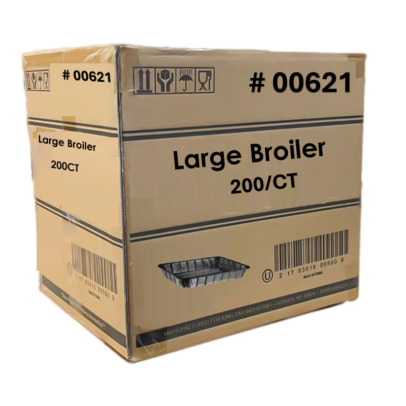 Load image into Gallery viewer, *WHOLESALE* Large Broiler Disposable Aluminum Baking Pan: 200 Count Broiler Pan VeZee
