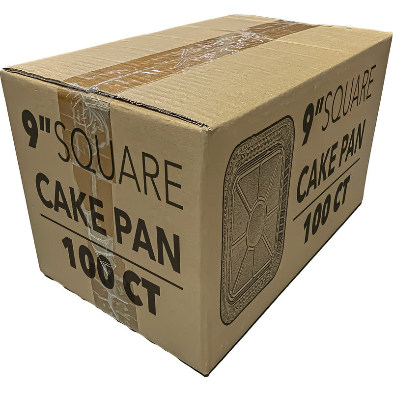 Load image into Gallery viewer, *WHOLESALE* Disposable Aluminum 9&quot; Square Cake Baking Pan | 100 ct/case Disposable VeZee
