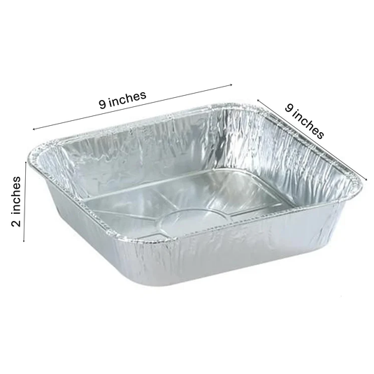 *WHOLESALE* Disposable Aluminum 9" Square Cake Baking Pan | 100 ct/case Disposable VeZee