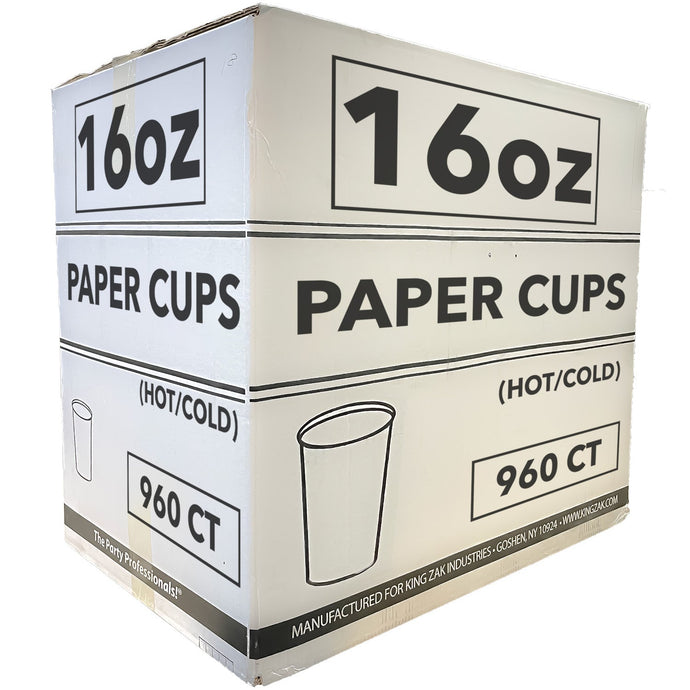 *WHOLESALE* 16 oz. - Disposable - Coffee Bean Pattern - Hot/Cold Cups | 960 ct. Paper Cups VeZee