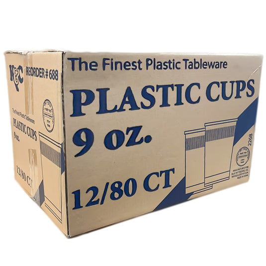 *WHOLESALE* 9 oz - Disposable - Clear - Everyday Cups | 960 ct. Cups VeZee