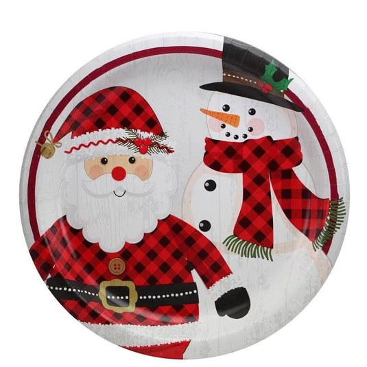 Rustic Xmas Premium Paper Plates 6.5