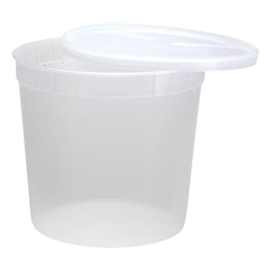 Extra Strong Quality Plastic Deli Container with Lids 80 oz Food Storage & Serving VeZee