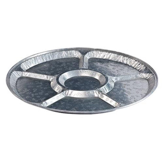 Disposable Aluminum 12" Lazy Susan/Compartment Platter Disposable VeZee