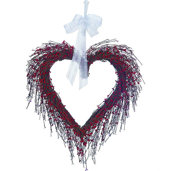 Load image into Gallery viewer, Valentine&#39;s Berry Heart Wreath, Pick Your Color General TP
