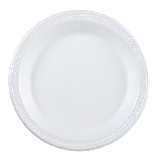 Nicole Home Collection Everyday Dinnerware Foam Plate White 9" Disposable Plates VeZee