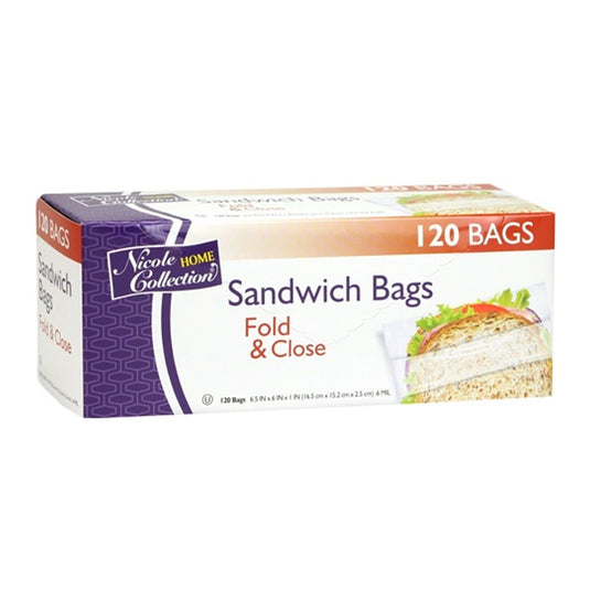 Nicole Home Collection Fold and Close Sandwich Bags Food Storage & Serving VeZee