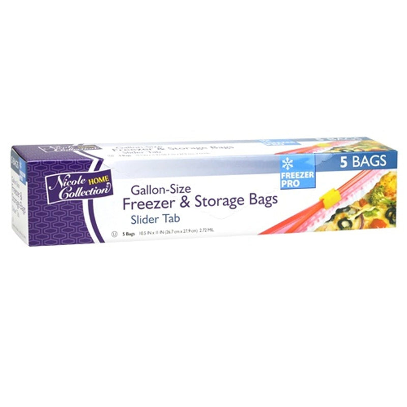 Load image into Gallery viewer, Nicole Home Collection Gallon Size Freezer Storage Bags with Slide Food Storage &amp; Serving VeZee
