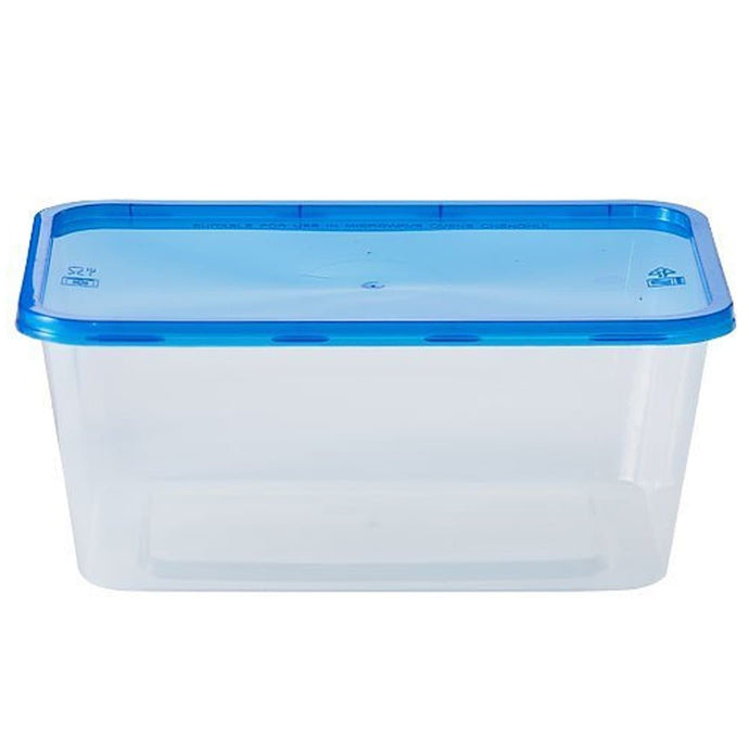 34 oz Light Weight Storage Container With Lid Large Rectangular Blue Food Storage & Serving VeZee