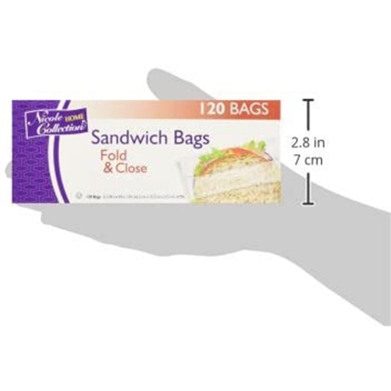 Load image into Gallery viewer, Nicole Home Collection Fold and Close Sandwich Bags Food Storage &amp; Serving VeZee
