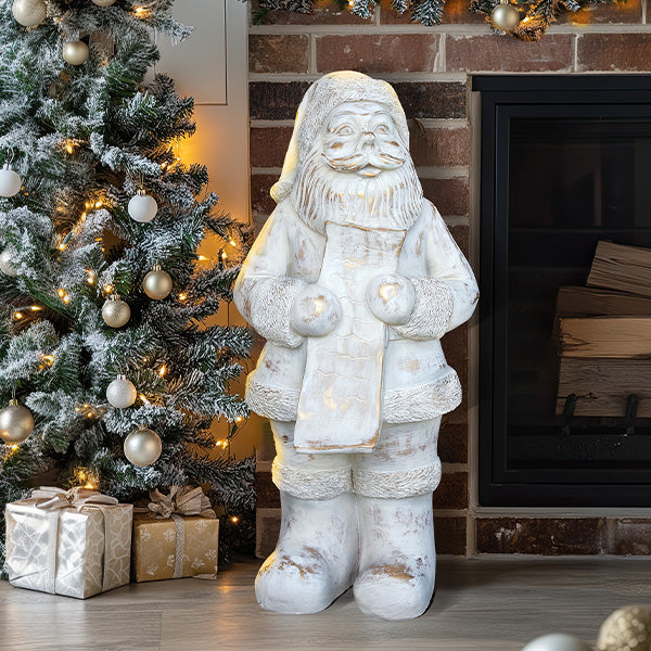 30 Inch Distressed Santa Statue General CT