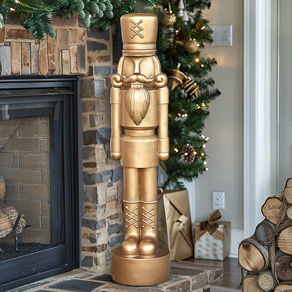 30 Inch Gilded Nutcracker Statue General CT