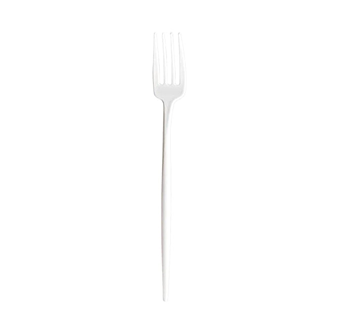 NOVELTY FLATWARE DINNER SALAD FORKS WHITE Tablesettings Blue Sky