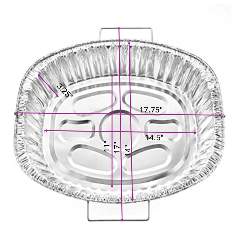 Load image into Gallery viewer, *WHOLESALE* Aluminum Oval Turkey Roaster Handle Rack Roaster | 50 ct/case Disposable VeZee
