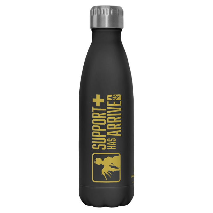 Overwatch - Support Has Arrived - Black 17 oz Stainless Steel Bottle Homewares Fifth Sun