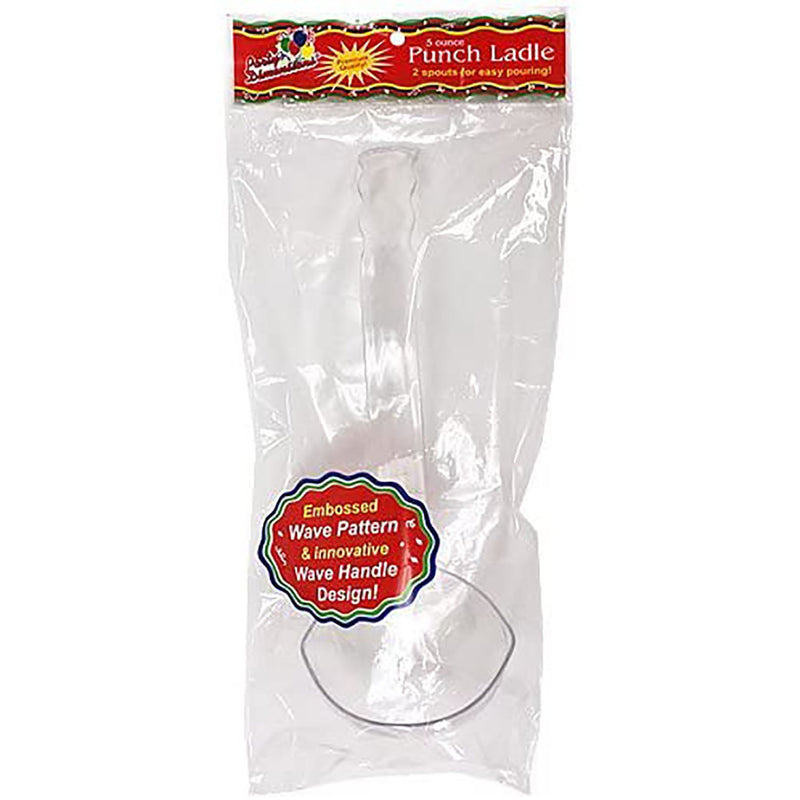 Load image into Gallery viewer, 5 oz Clear Plastic large Punch Ladle 12&quot; Serverware Party Dimensions
