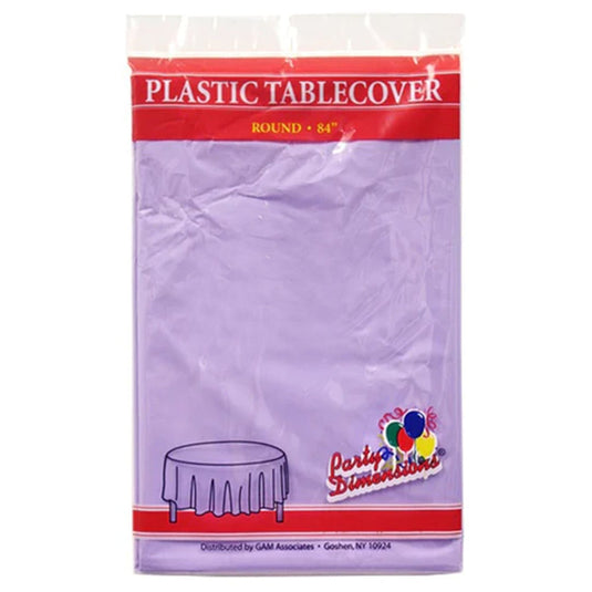 *WHOLESALE* TableCloth Plastic Disposable Round Hydrangea 84'':36CT Table Cover Party Dimensions