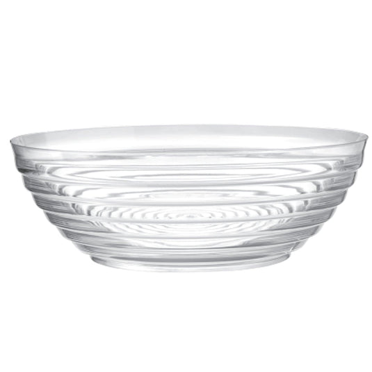 Large Plastic Round Clear Ringed Serving Bowl 11