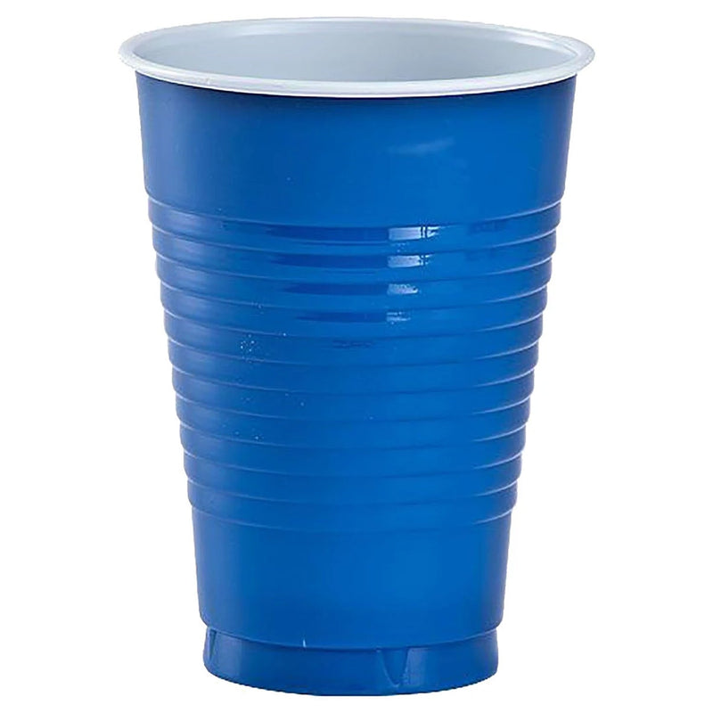 Load image into Gallery viewer, Blue Co-Ex Plastic Cup 12 oz Cups Party Dimensions
