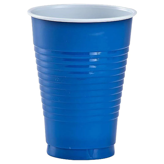 Blue Co-Ex Plastic Cup 12 oz Cups Party Dimensions