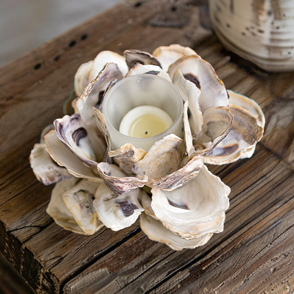 Oyster Shell Flower Votive Holder General KAL