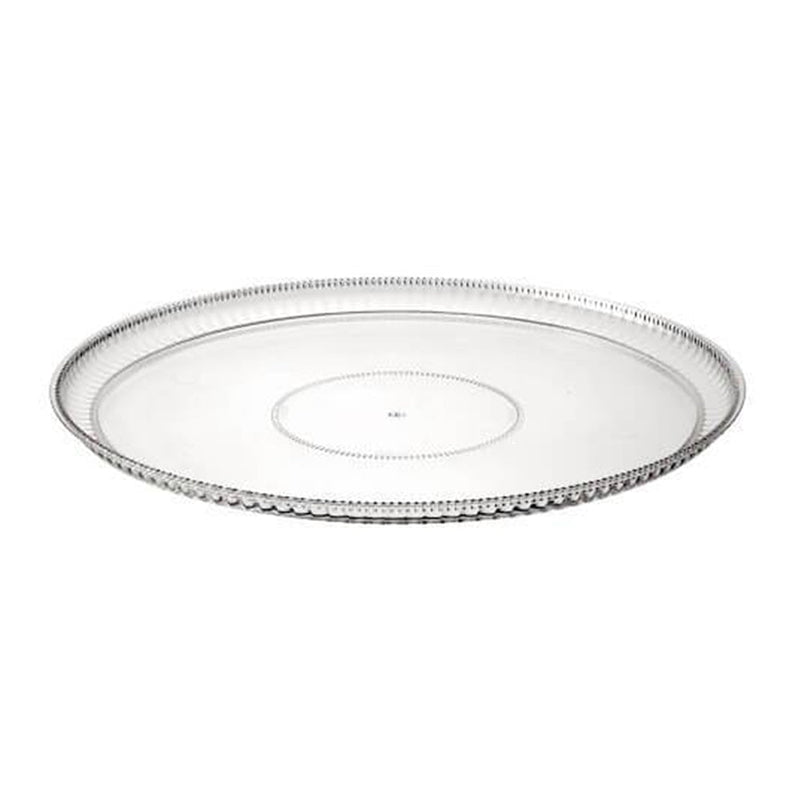 Load image into Gallery viewer, 12&#39;&#39; Clear Plastic Ridged Tray Serverware Party Dimensions
