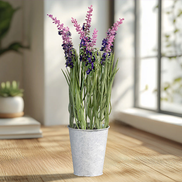 Lifelike Potted Purple Lavender Collection RH