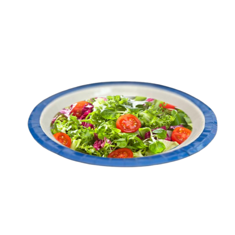 Load image into Gallery viewer, Paint Dabs Blue 8.5&quot; Salad Paper Plates Disposable Plates Nicole Home Collection
