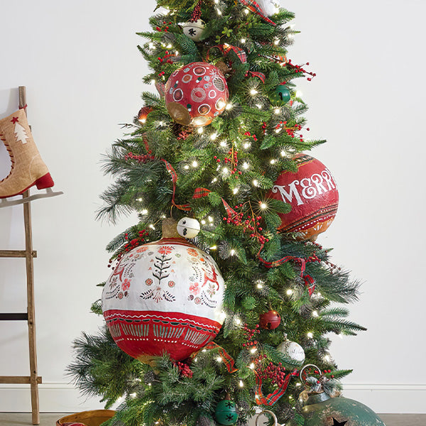 Load image into Gallery viewer, Oversized Paper Mache Christmas Ornament, Choose Your Size General CT
