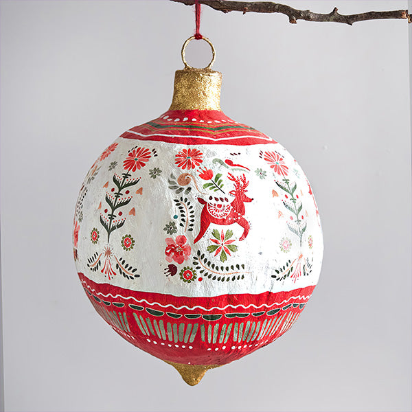 Load image into Gallery viewer, Oversized Paper Mache Christmas Ornament, Choose Your Size General CT
