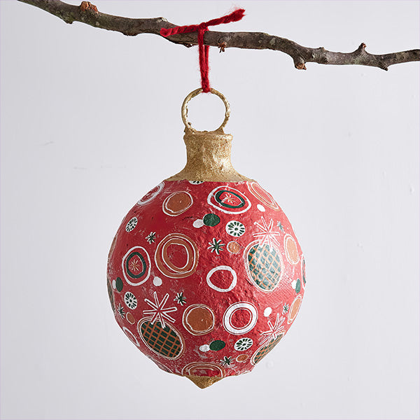 Load image into Gallery viewer, Oversized Paper Mache Christmas Ornament, Choose Your Size General CT
