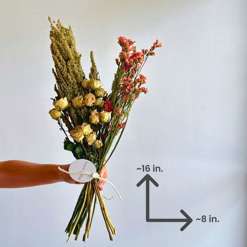 Load image into Gallery viewer, Dried Peach Statice &amp; Fibonacci Rose Bouquet Collection houseoflilac
