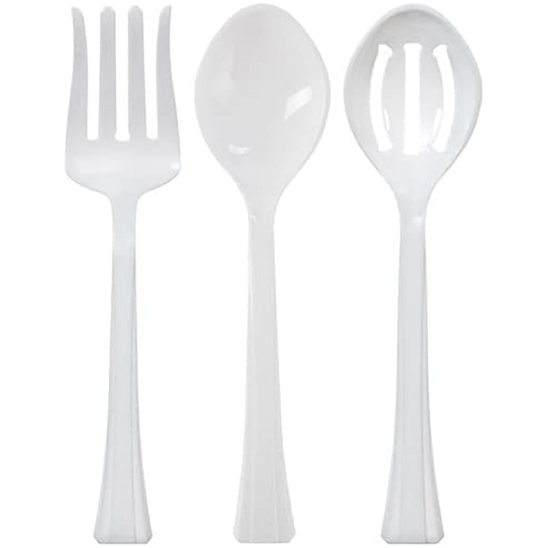 Load image into Gallery viewer, 99¢ Pearl Plastic Slotted Salad Heavy Weight Serving Spoon 12&quot; Serverware Lillian
