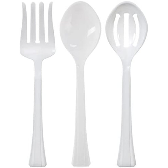 99¢ Pearl Plastic Salad Heavy Weight Serving Spoon 12" Serverware Lillian