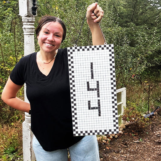 Customizable Black and White Pixel Art Sign With Bracket Option | Our "Everyday" Signs Of The Seasons Edition Sale ABH