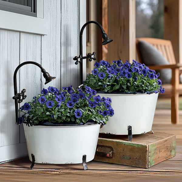 Clawfoot Tub Metal Planters, Set of Two Whats trending CT