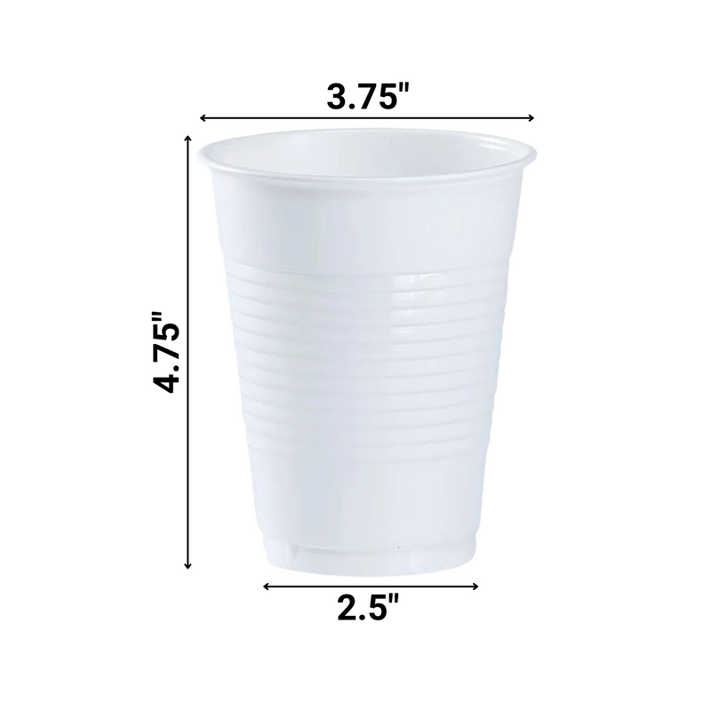 Load image into Gallery viewer, White Co-Ex Plastic Cup 18 oz Cups Party Dimensions
