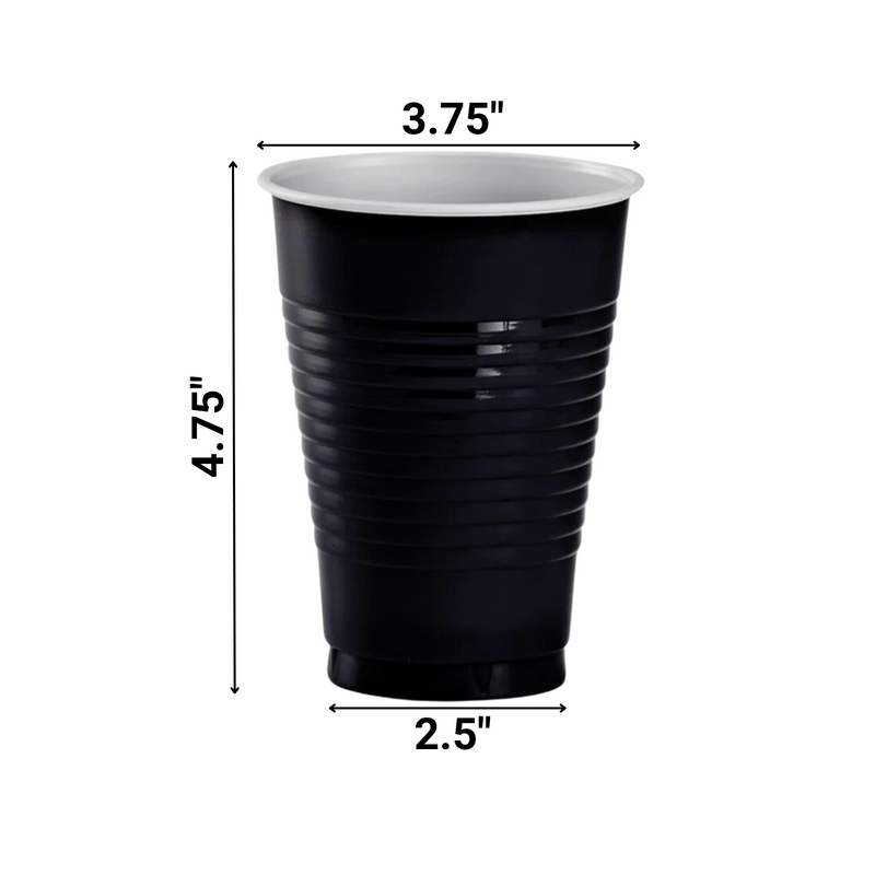 Load image into Gallery viewer, *WHOLESALE* Hanna K. Signature Plastic Cups Black 18 oz: 600CT Cups Hanna K Signature
