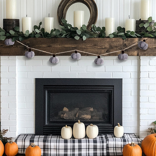 Felt Buffalo Check Pumpkin Garland General TP