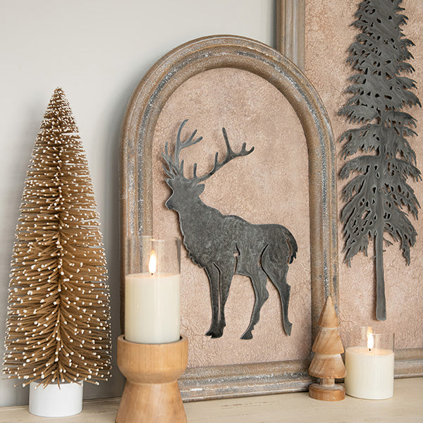 Framed Reindeer Silhouette Wall Decor General RH