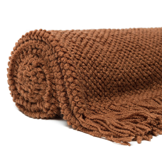 Roundpearl Knit Tassel Throw Blanket Gift Chanasya